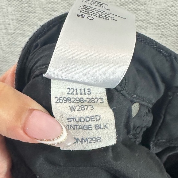 Paige studded vintage black skinny jeans size 28 - Picture 6 of 9